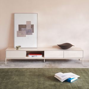 Kave Home TV-meubel 'Vedrana' 195 x 40cm, kleur Wit