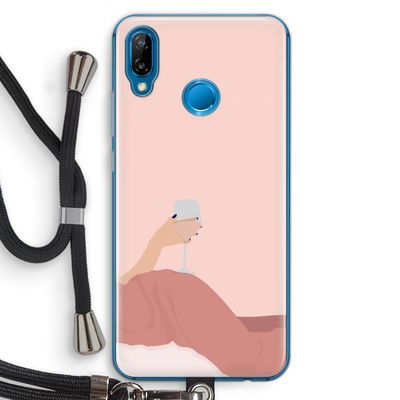 Wine: Huawei P20 Lite Transparant Hoesje met koord