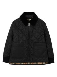 Burberry Kids veste à matelassage losanges - Noir