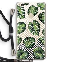 Geometrische jungle: Huawei Ascend P8 Lite (2017) Transparant Hoesje met koord