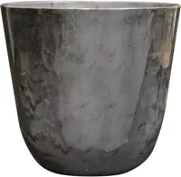 TS Collection bloempot palermo kunststof 35x32cm marble grey