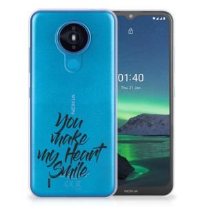 Nokia 1.4 Siliconen hoesje met naam Heart Smile