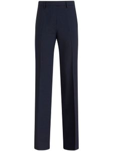 ETRO pantalon de tailleur plissé à taille haute - Bleu