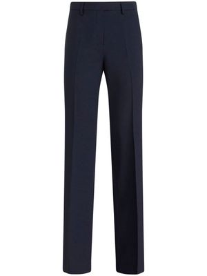 ETRO pantalon de tailleur plissé à taille haute - Bleu