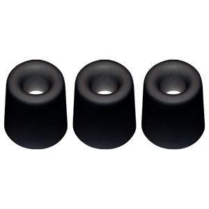 Deurbuffer - 3x - deurstopper - zwart - rubber - 35 x 30 mm - schroefbevestiging