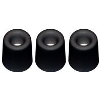 Deurbuffer - 3x - deurstopper - zwart - rubber - 35 x 30 mm - schroefbevestiging - thumbnail