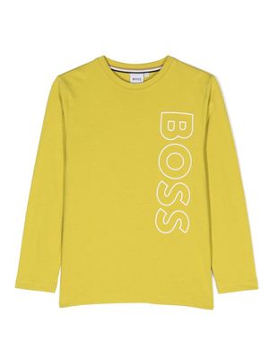 BOSS Kidswear t-shirt à logo imprimé - Vert