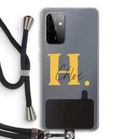 Amber Script: Samsung Galaxy A72 5G Transparant Hoesje met koord