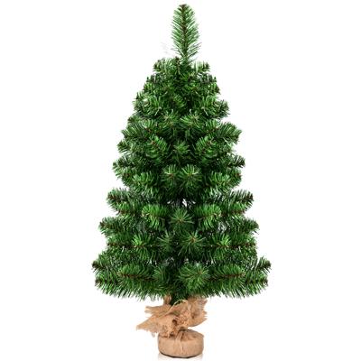 60/90cm Kunstkerstboom Dennenboom met Cementvoet Kerstboom Groen-90 cm