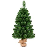 60/90cm Kunstkerstboom Dennenboom met Cementvoet Kerstboom Groen-90 cm
