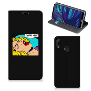 Huawei Y7 hoesje Y7 Pro (2019) Hippe Standcase Popart Oh Yes