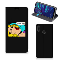 Huawei Y7 hoesje Y7 Pro (2019) Hippe Standcase Popart Oh Yes