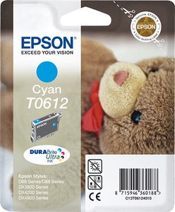 Epson Teddybear inktpatroon Cyan T0612 DURABrite Ultra Ink