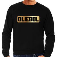 Oliebol foute Oud en nieuw trui/ sweater zwart voor heren - thumbnail