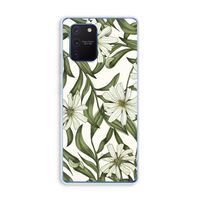 Wit bloemenpatroon: Samsung Galaxy Note 10 Lite Transparant Hoesje
