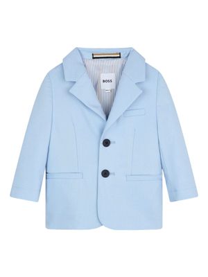 BOSS Kidswear blazer à simple boutonnage - Bleu