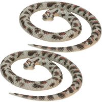 Setje van 2x rubberen nep/namaak slangen van 65 cm