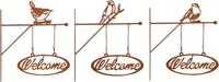 Roest welcome bord assorti l32b2h33 Esschert Design - Esschert design
