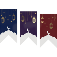 Etiket | Cadeauetiket | papier | Lantern | 60x30mm | assorti | rol à 500 stuks