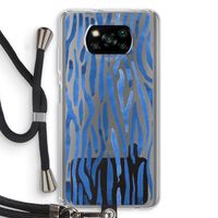 Blauwe nerven: Xiaomi Poco X3 NFC Transparant Hoesje met koord
