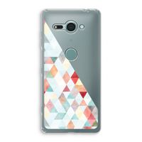 Gekleurde driehoekjes pastel: Sony Xperia XZ2 Compact Transparant Hoesje