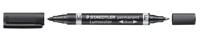 Staedtler Lumocolor Duo 348, permanent marker, zwart