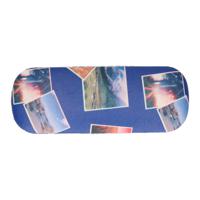 Concorde Brillenkoker/brillen opberghoes Holiday - hard kunststof - blauw - zonnebril hoes   -