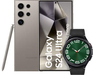 Samsung Galaxy S24 Ultra 1TB Grijs 5G + Galaxy Watch 6 Classic Zwart 47mm