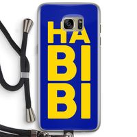Habibi Blue: Samsung Galaxy S7 Edge Transparant Hoesje met koord