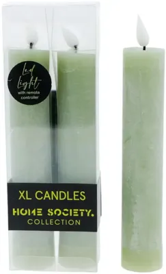 Home Society LED dinerkaars xl 3.5x20.5cm celadon 2 stuks