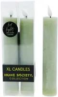 Home Society LED dinerkaars xl 3.5x20.5cm celadon 2 stuks