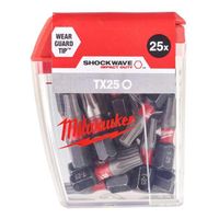 Milwaukee Accessoires Shockwave Gen II TX25 25mm 25stuks - 4932430880 - 4932430880