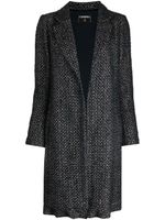 CHANEL Pre-Owned manteau en tweed à simple boutonnage (2002) - Noir