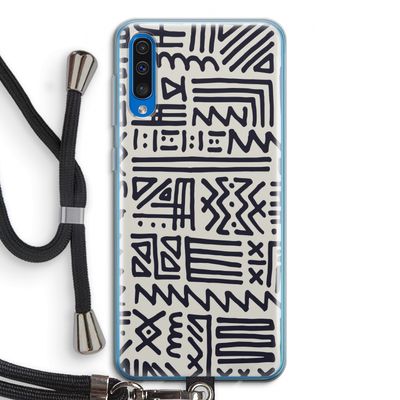 Marrakech print: Samsung Galaxy A50 Transparant Hoesje met koord