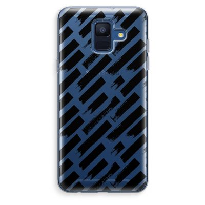 Zwarte vegen: Samsung Galaxy A6 (2018) Transparant Hoesje