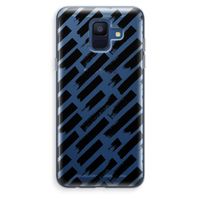 Zwarte vegen: Samsung Galaxy A6 (2018) Transparant Hoesje