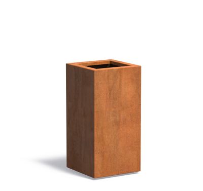 Cortenstaal plantenbak CARREZ 40x40x80cm.