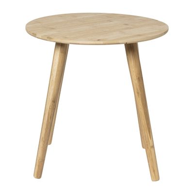 Bijzettafel bamboe Manou rond - naturel - ø40x40 cm