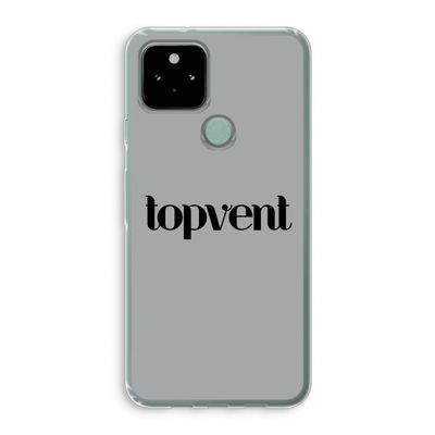 Topvent Grijs Zwart: Google Pixel 5 Transparant Hoesje