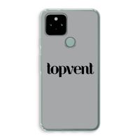 Topvent Grijs Zwart: Google Pixel 5 Transparant Hoesje