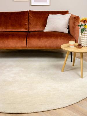 MOMO Rugs - Vloerkleed Panorama Uni Rond White - 150 rond