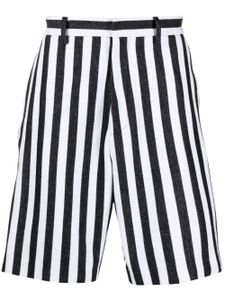 Moschino striped cotton-blend chino shorts - Noir