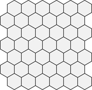 Mozaïek tegels Domus Bianco 5x5 - Hexagon Wand en vloer Geglazuurde Porseleinen Steengoed