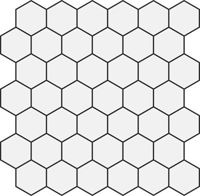 Mozaïek tegels Domus Bianco 5x5 - Hexagon Wand en vloer Geglazuurde Porseleinen Steengoed