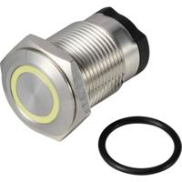 TRU COMPONENTS TC-13224152 ONPOW6316F-10E/Q/Y/12V/S Druktoets 36 V DC/AC 2 A 1x uit/(aan) Moment Geel IP65 1 stuk(s)