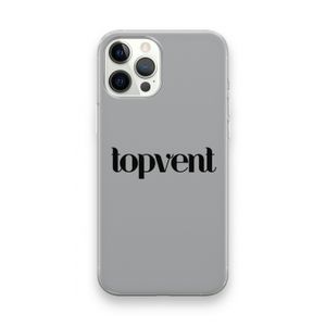 Topvent Grijs Zwart: iPhone 12 Pro Max Transparant Hoesje