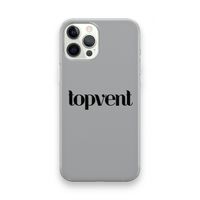 Topvent Grijs Zwart: iPhone 12 Pro Max Transparant Hoesje