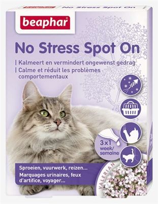 Beaphar no stress spot on kalmeert en stimuleert goed gedrag kat