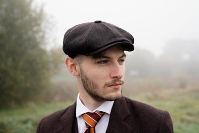Heren Flatcap | Engelse Cap | Bruin Gestreept | Vintage | 1920 | Mayser | Peaky Blinders Heren Flatcap | Engelse Cap | Bruin Gestreept | Vintage | 1920 | Mayser | Peaky Blinders