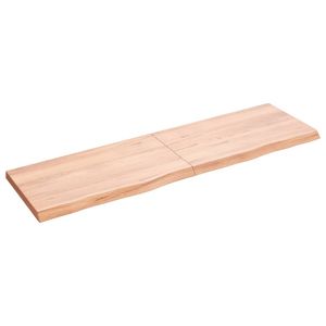 vidaXL Tafelblad 140x40x(2-4)cm behandeld massief eikenhout lichtbruin